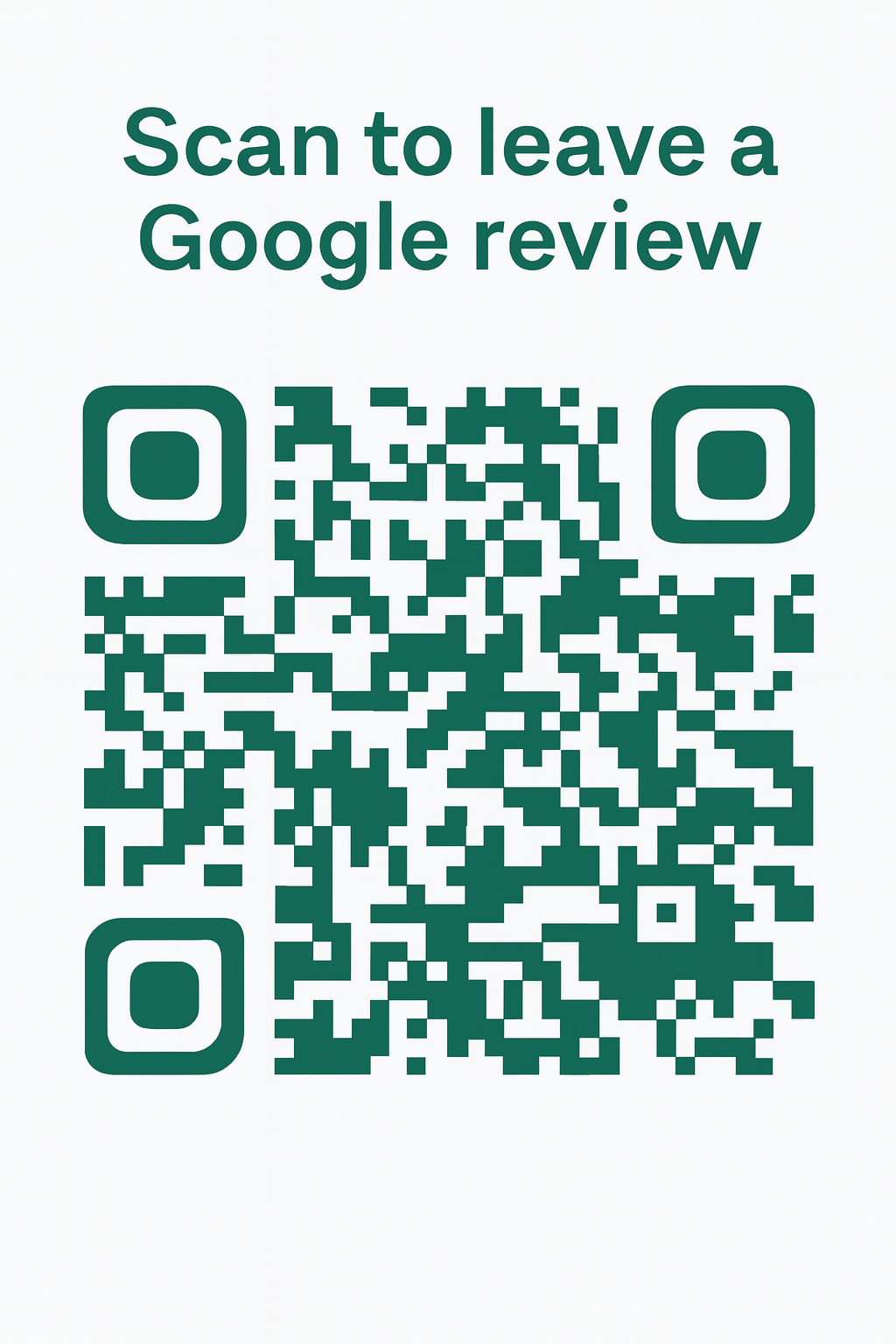 Scan to leave a Google review